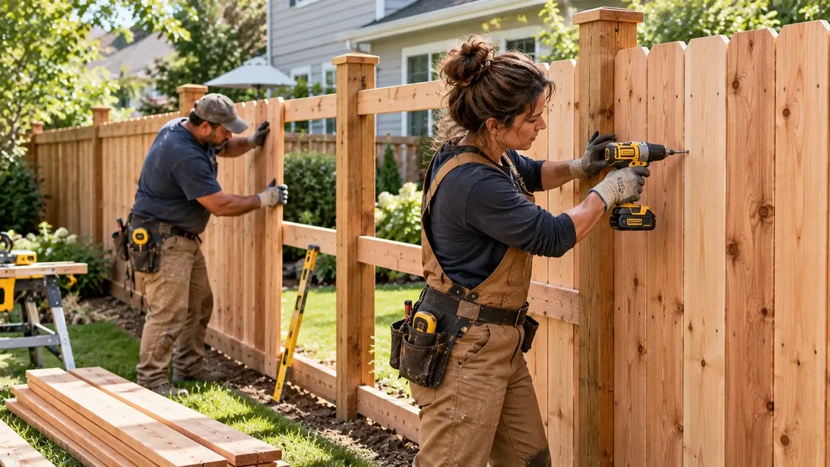 Residential fence installation and replacement project