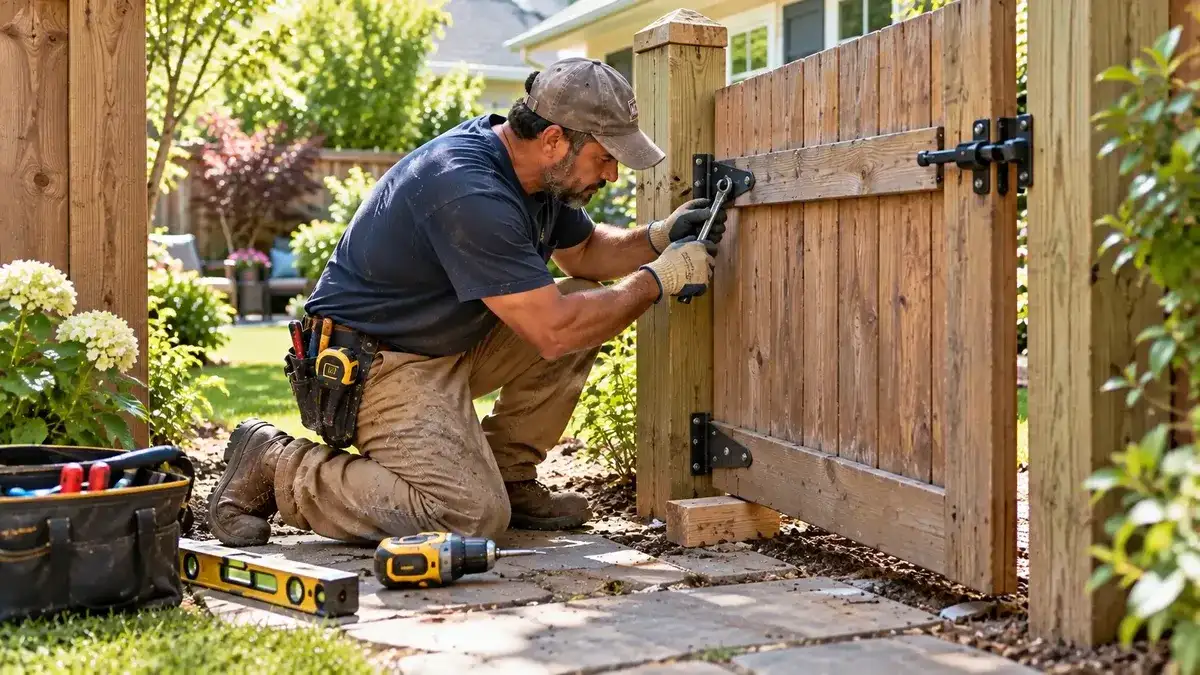 Residential gate, fence post and hardware repair and installation